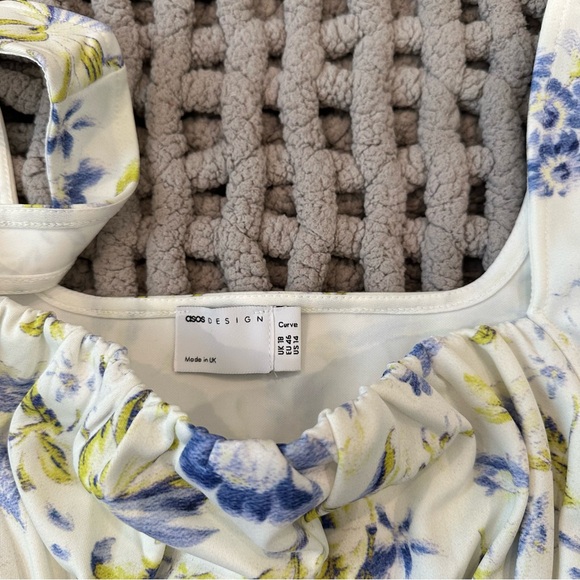 asos design curve floral corset top - Picture 2 of 4